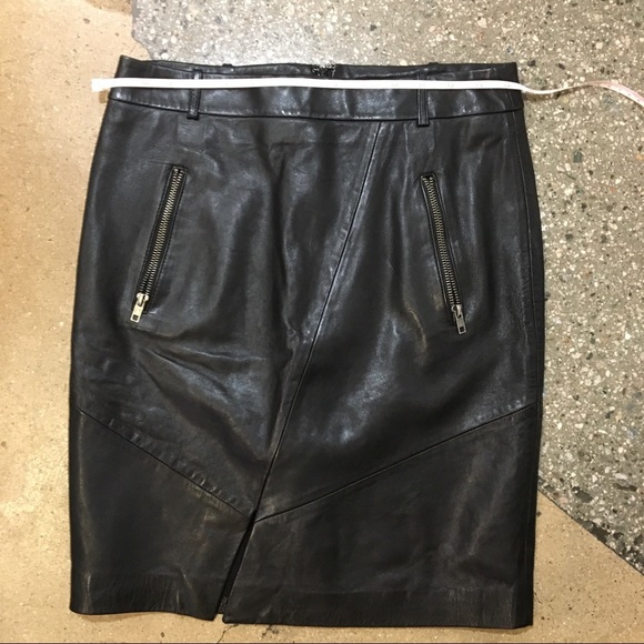 lambskin leather Lucky Brand Pencil skirt with details - Picture 6 of 8